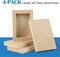 4 Pack of 4x6’’ Studio 3/4’’ Deep,Unfinished Birch Wood Panels Kit for Painting